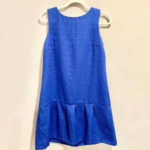 NEW w/ tags Loft blue drop waist ruffle bottom dress
